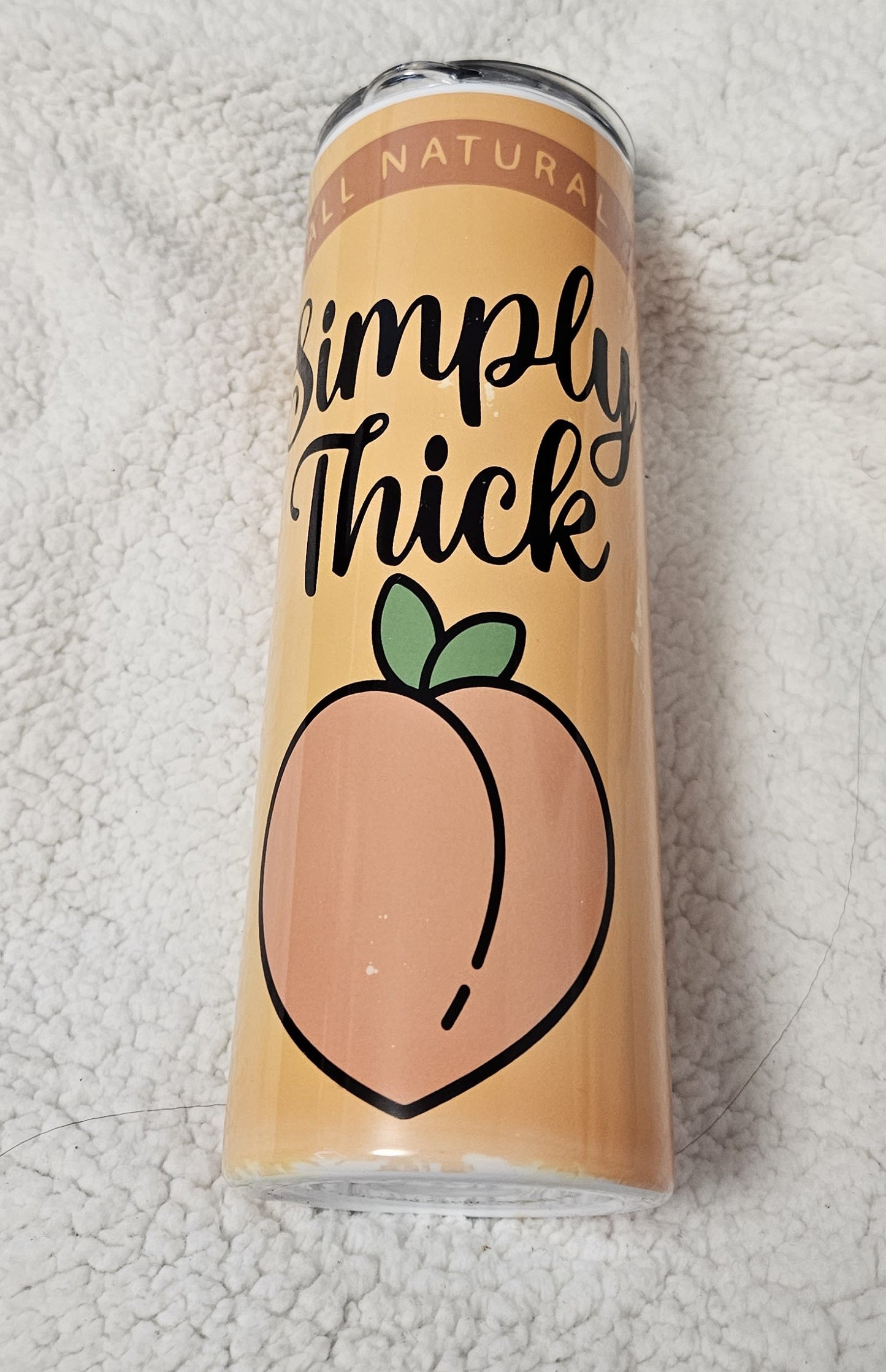 Simply Thick Peach 20 oz. Skinny Tumbler
