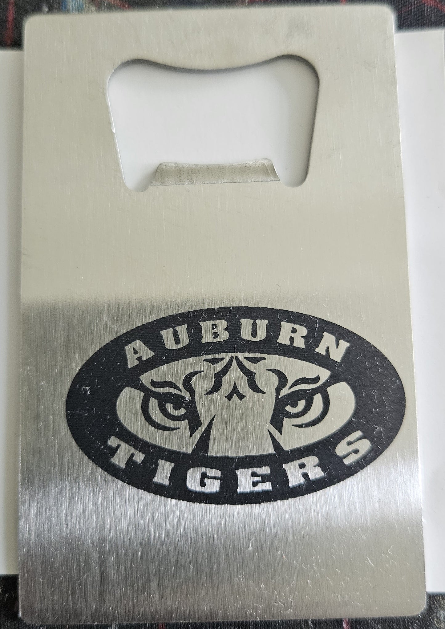 Auburn Tigers Stainless Steel Bottle Opener