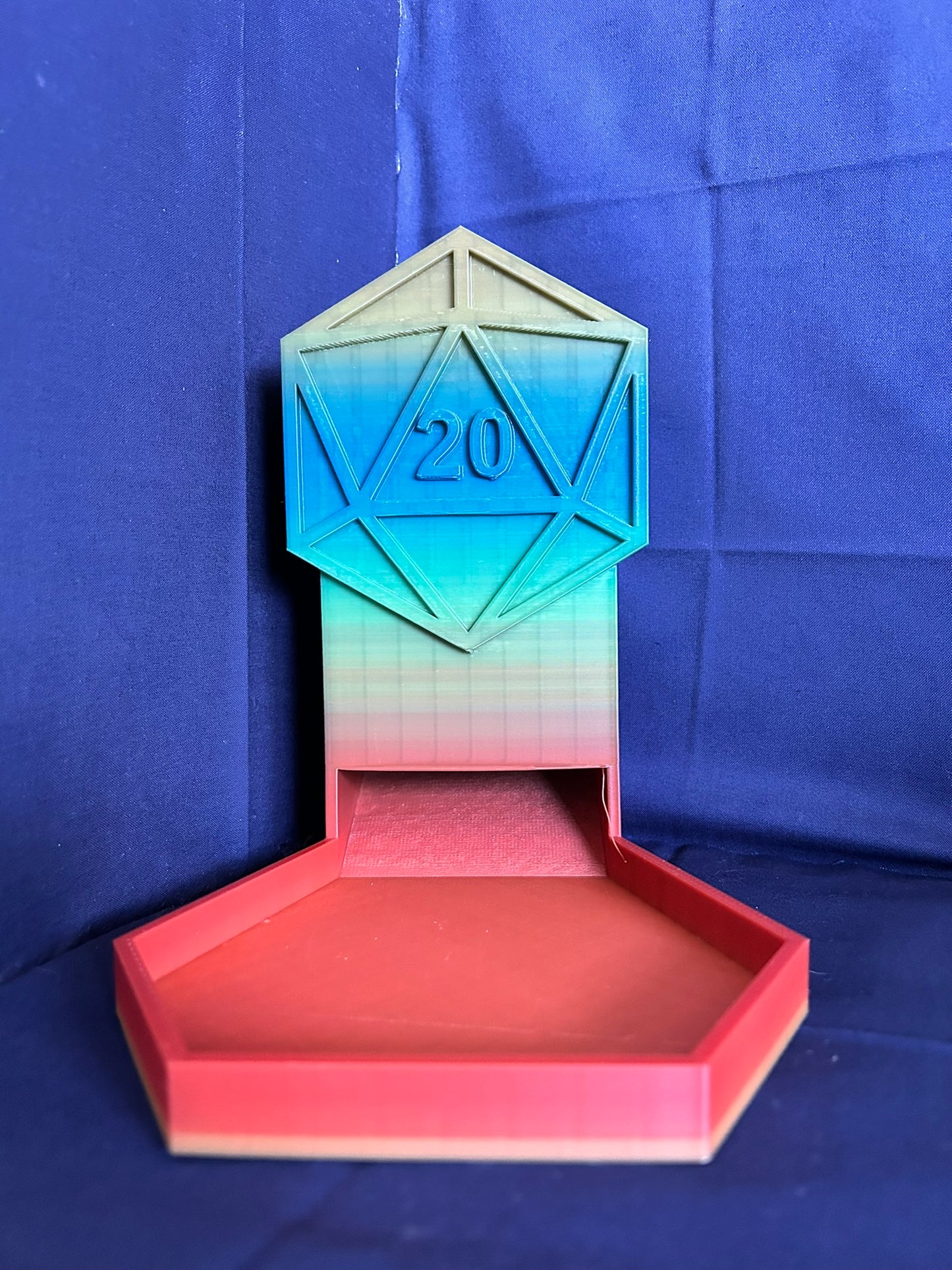 D20 Hexagon Dice Tower Rainbow