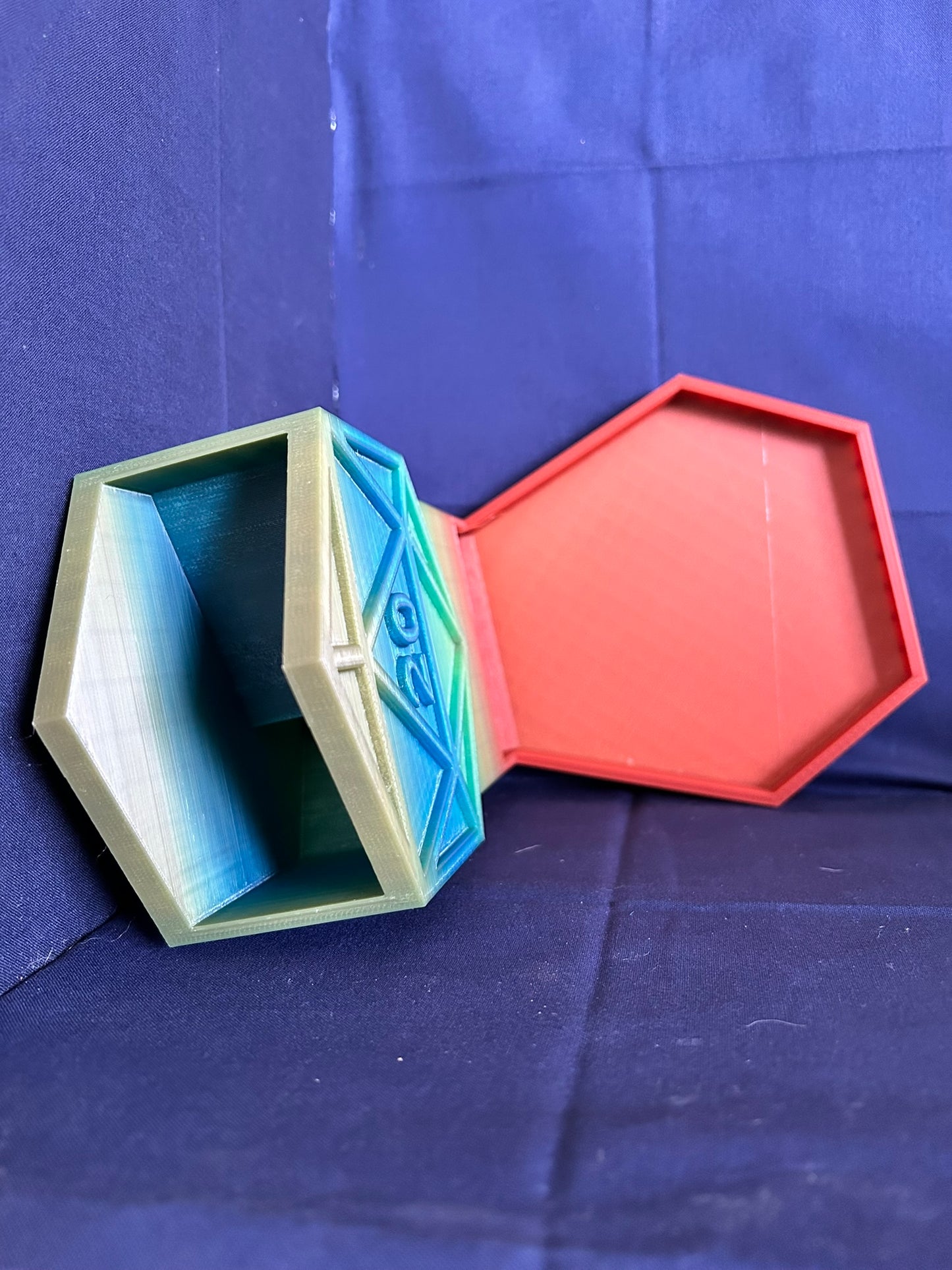 D20 Hexagon Dice Tower Rainbow