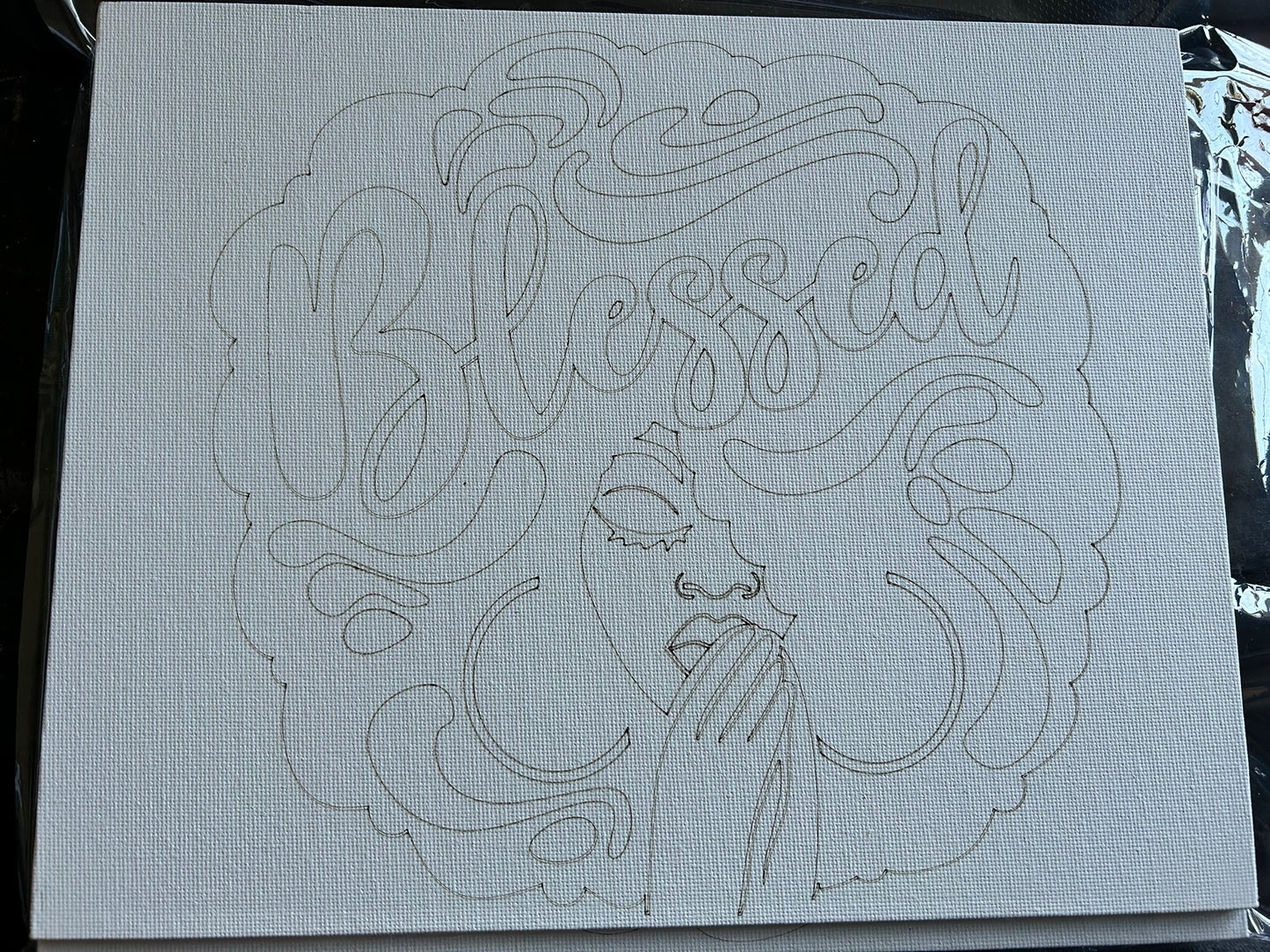 Pre-Printed Paint n' Sip Canvases - Blessed