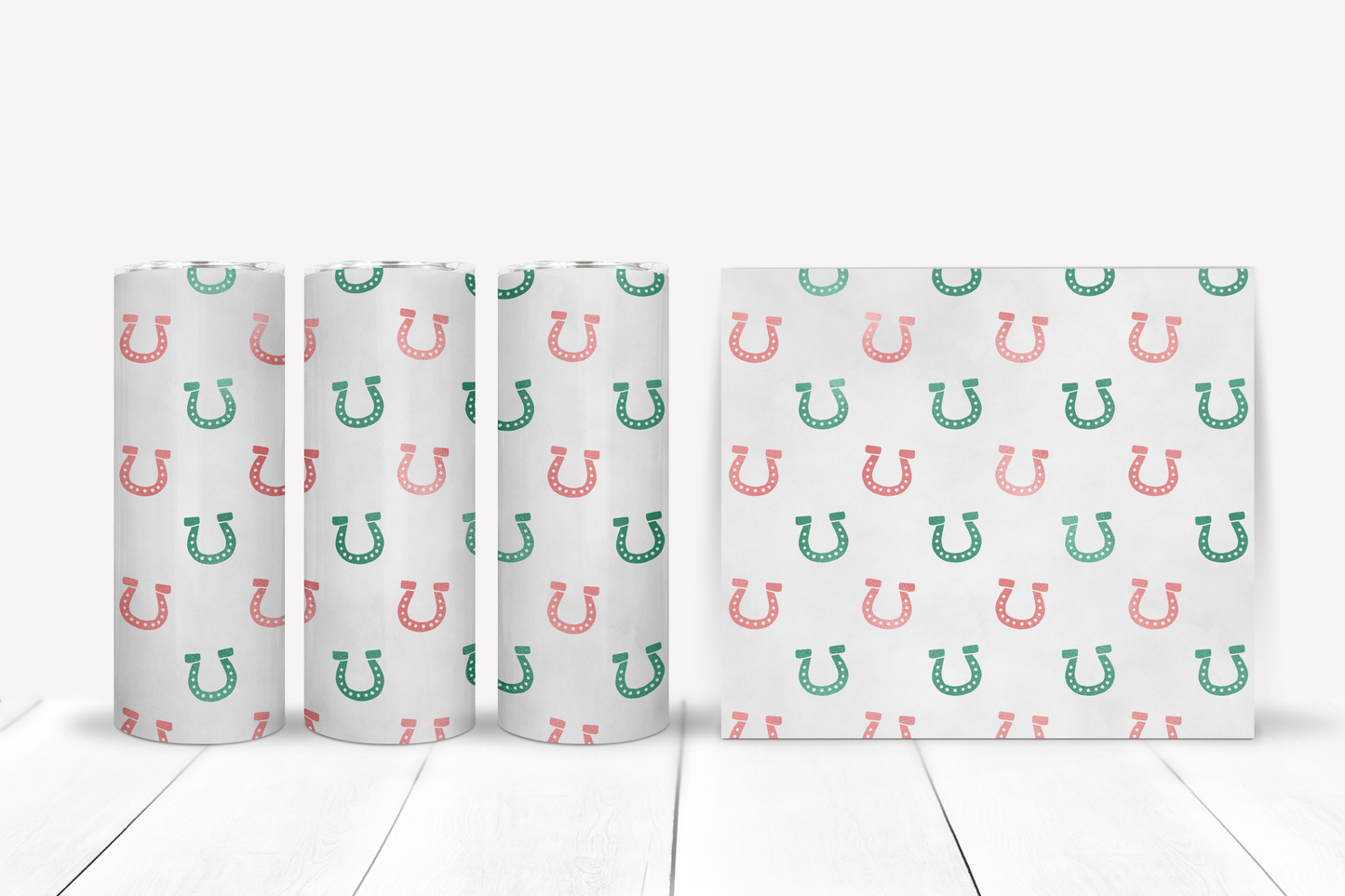 Pink & Green Horseshoe Cowgirl Tumbler