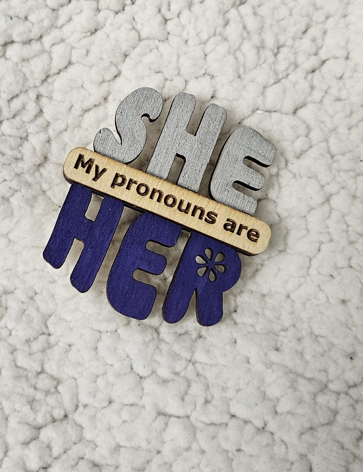 She/Her Pronoun Lapel Pins