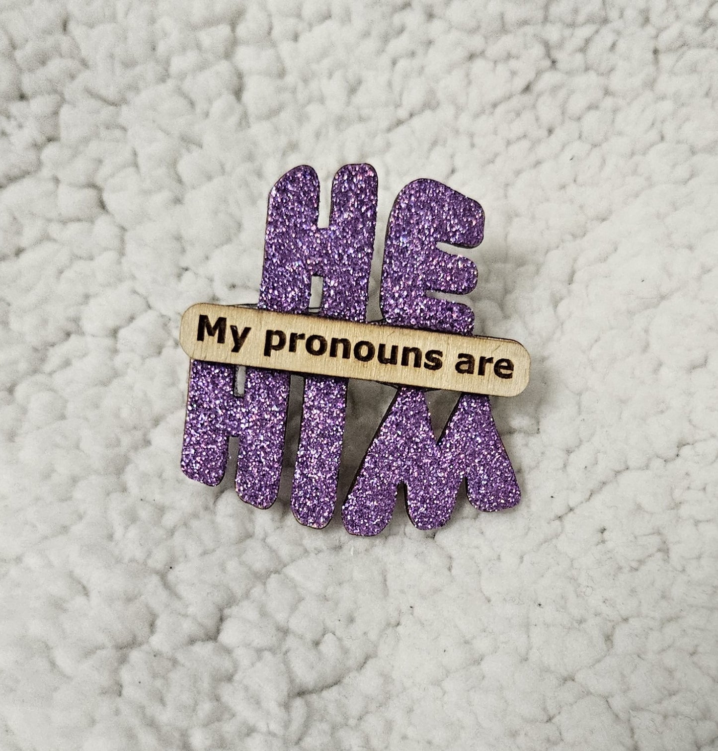 He/Him Pronoun Lapel Pins