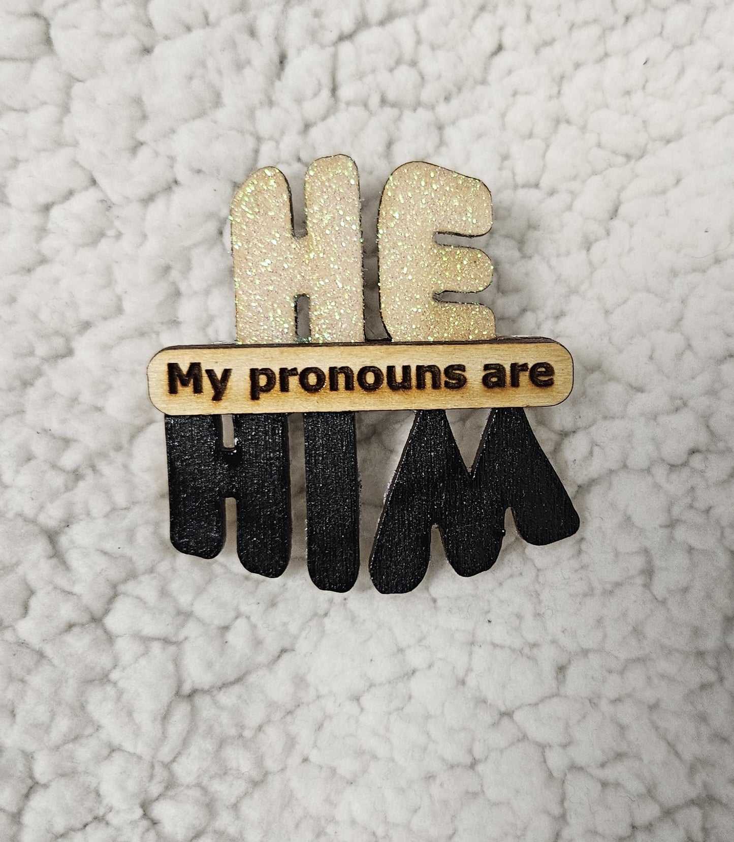 He/Him Pronoun Lapel Pins