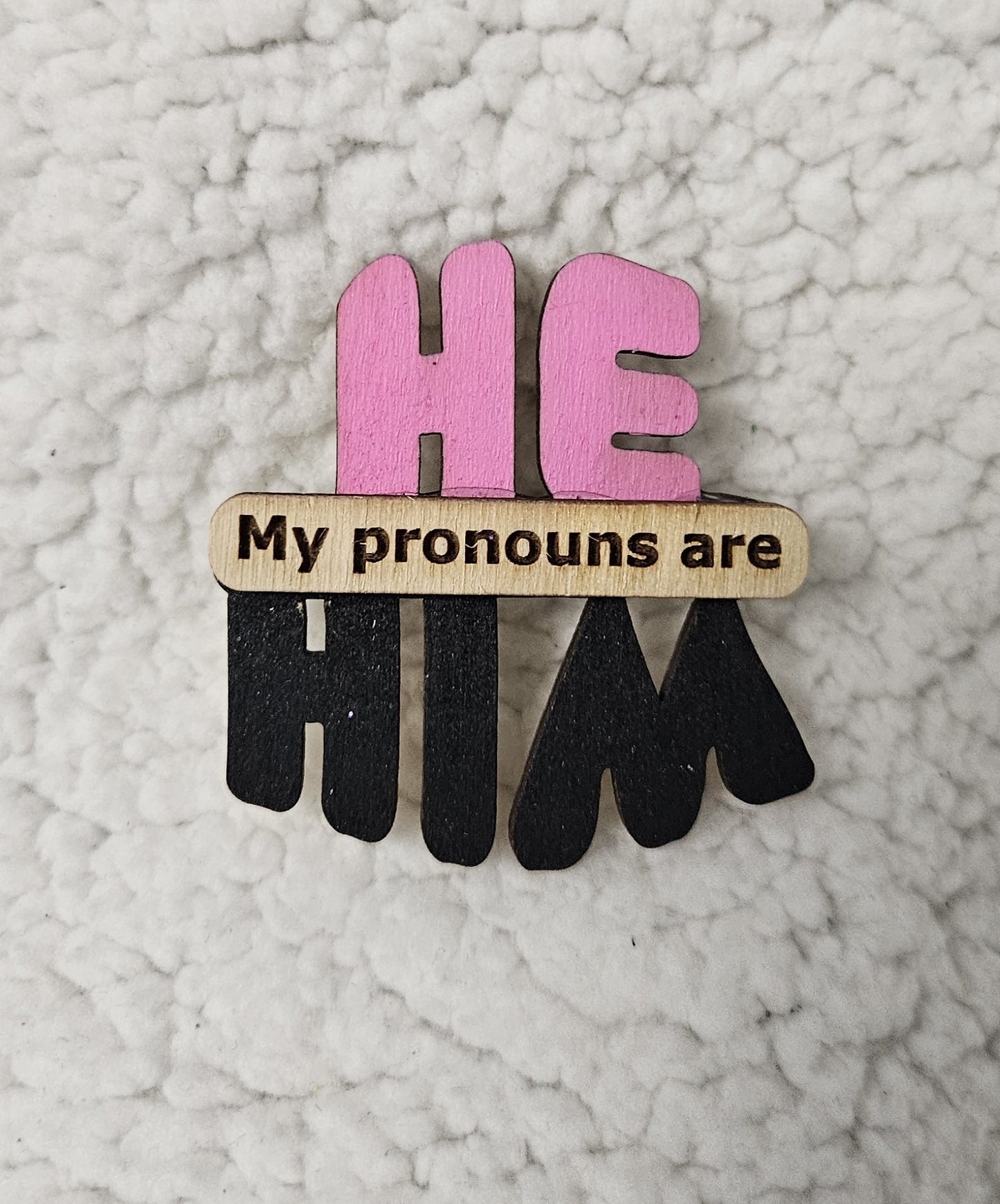 He/Him Pronoun Lapel Pins