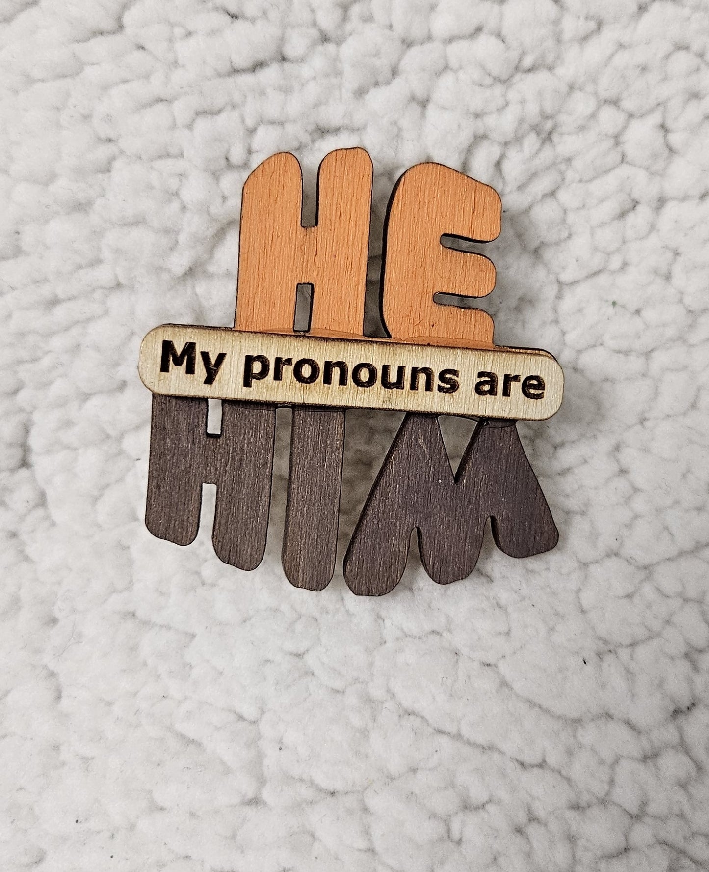 He/Him Pronoun Lapel Pins