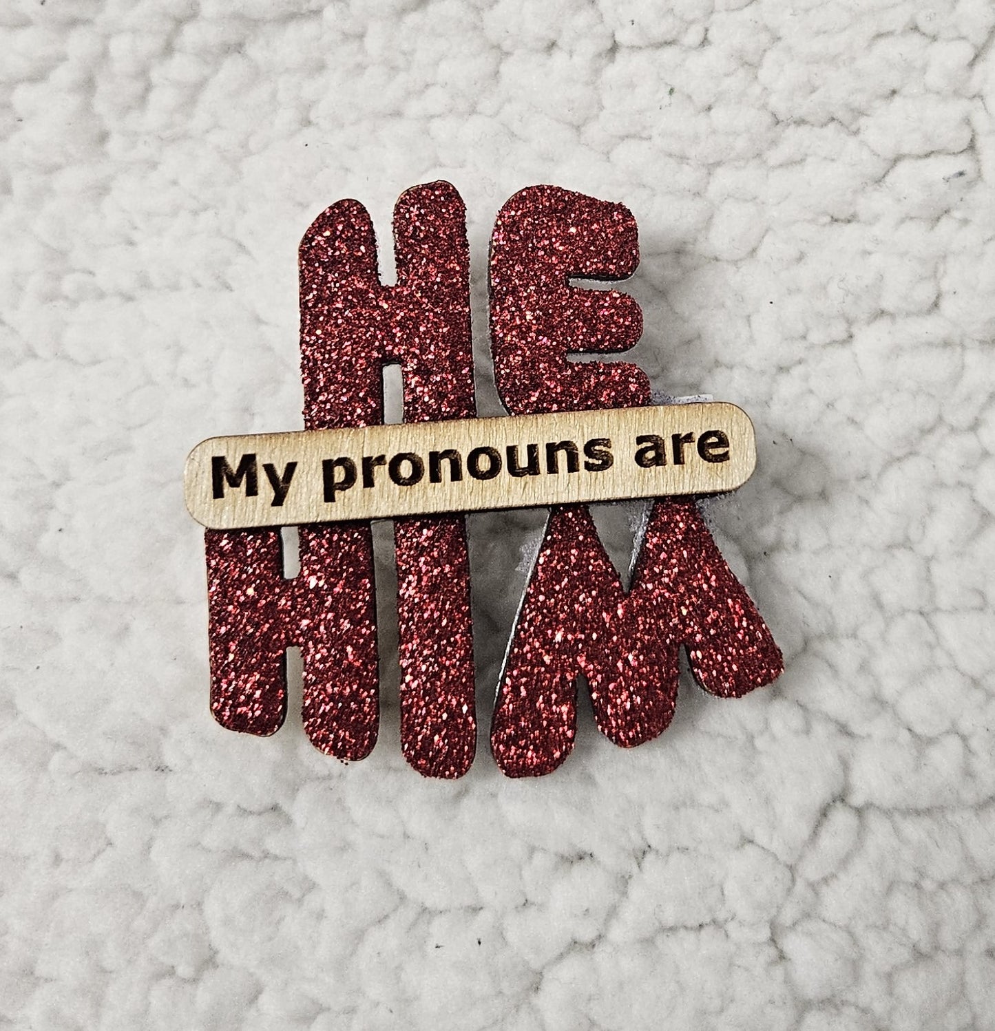 He/Him Pronoun Lapel Pins