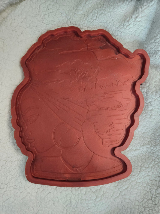 Afro Female Resin Tray