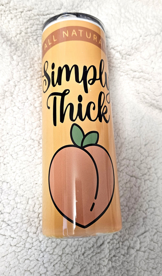 Simply Thick Peach 20 oz. Skinny Tumbler