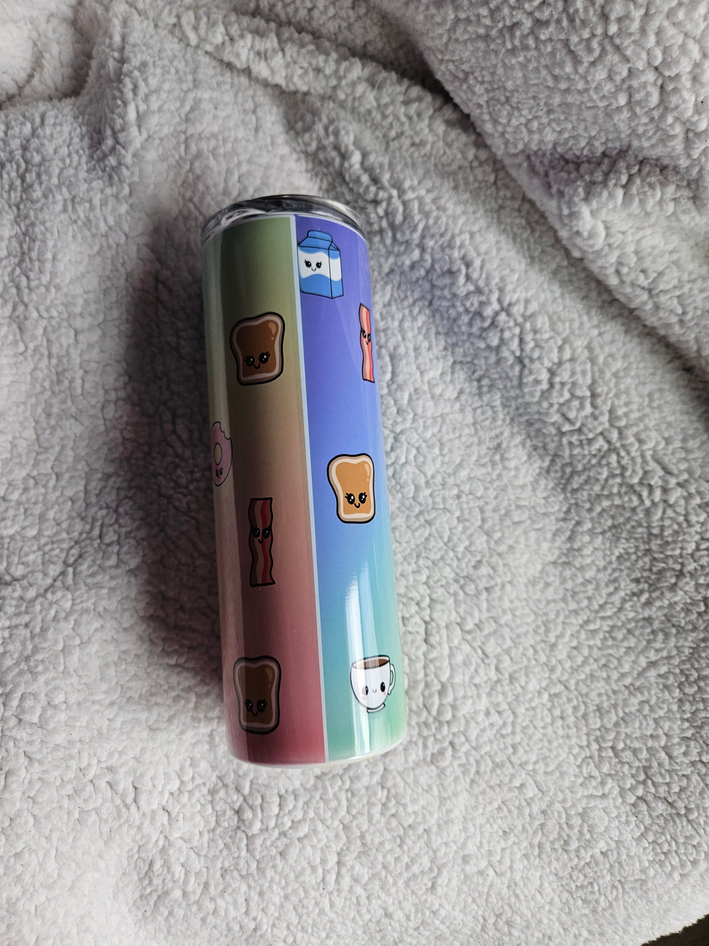 Kawaii Breakfast Emotes 20 oz. Skinny Tumbler