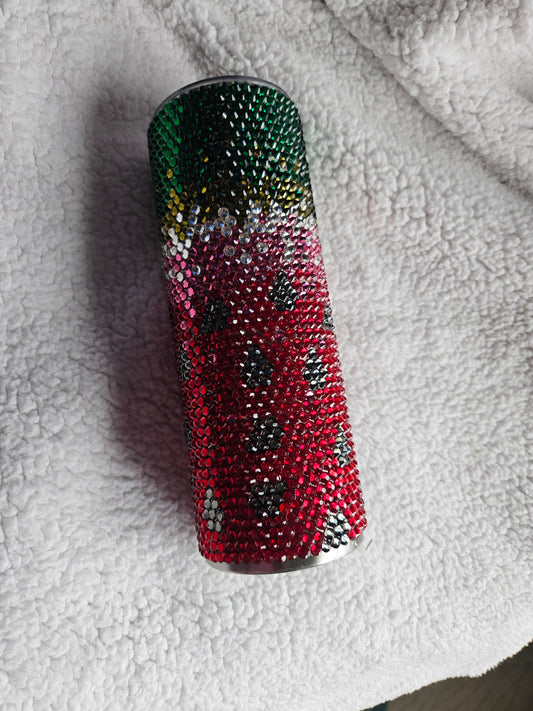 Juicy Watermelon Rhinestone 20 oz. Skinny Tumbler
