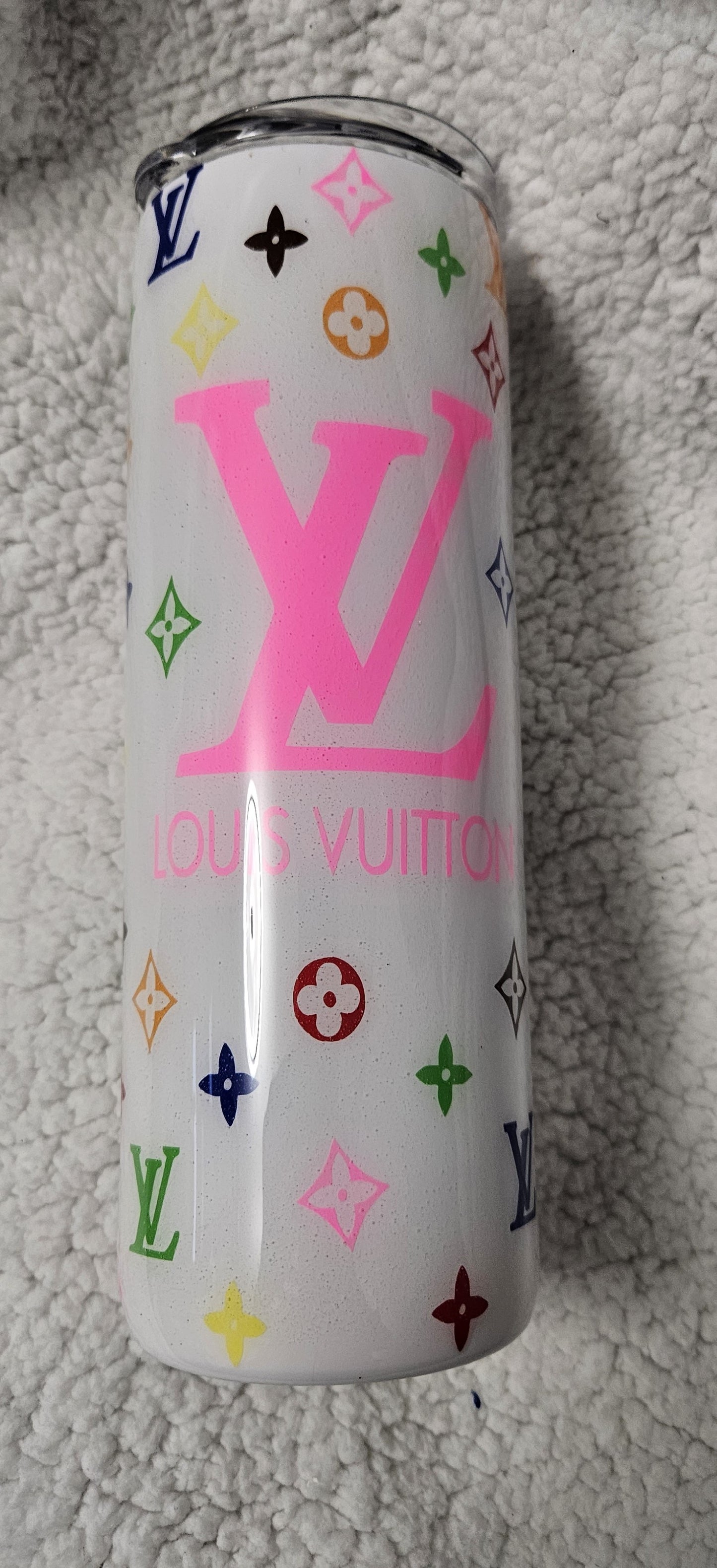White Rainbow LV 20 oz. Skinny Tumbler