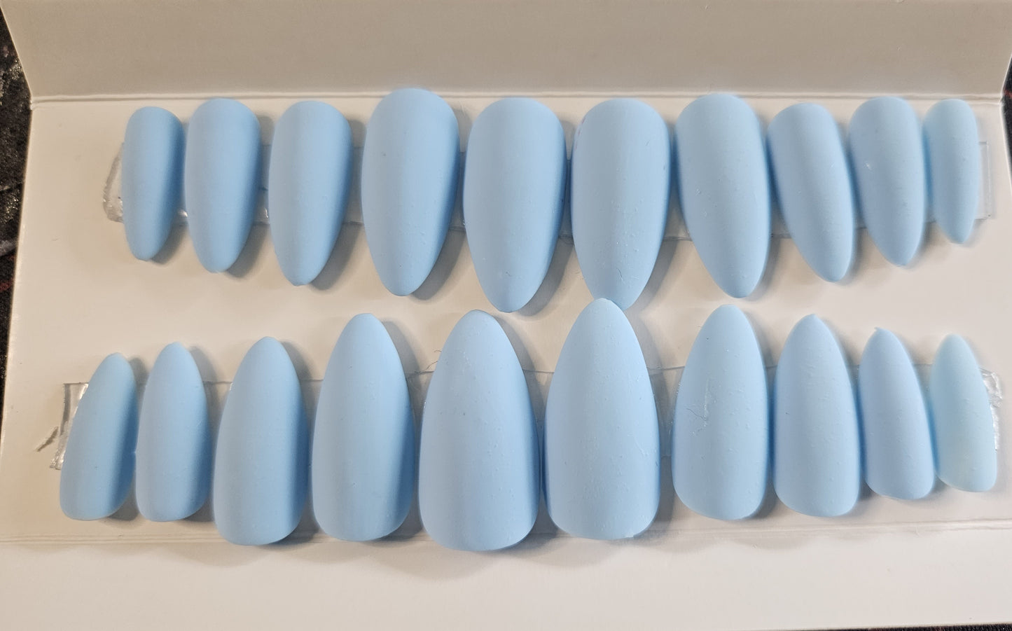 Baby Blue Matte Stiletto Press-On Nails Set