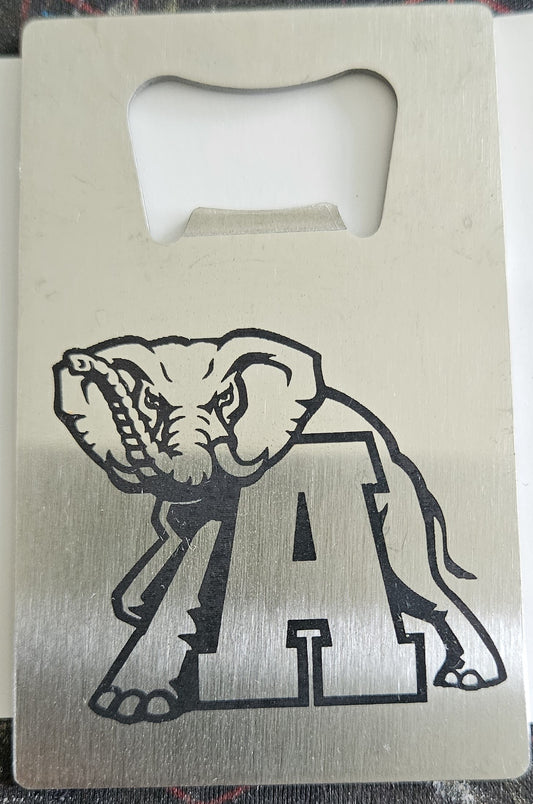 "Roll Tide" Alabama Stainless Steel Bottle Opener