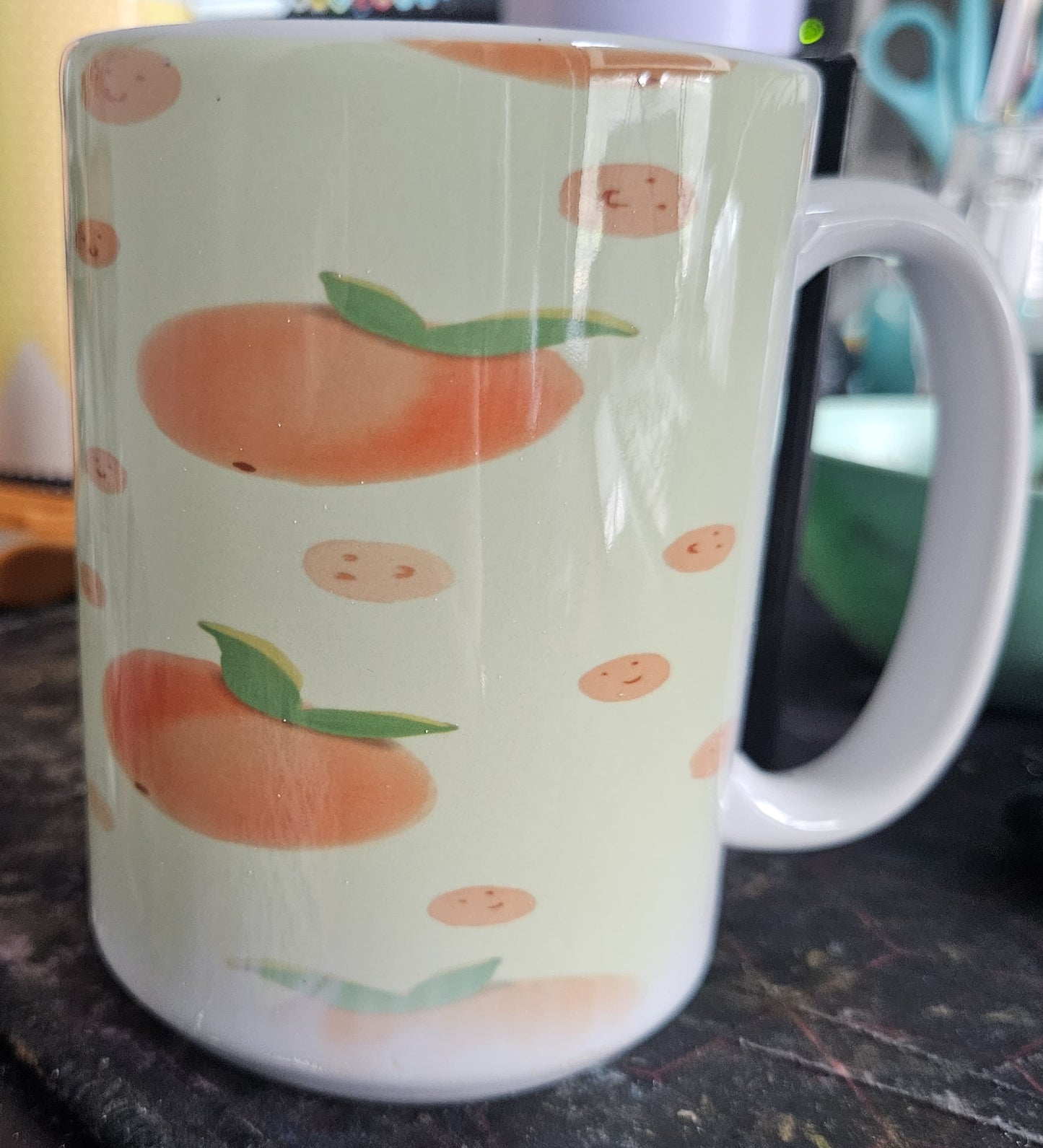 15 oz. Ceramic Peachy Coffee Mug