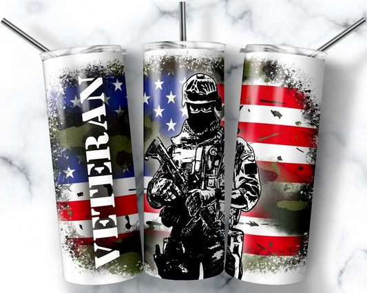 Veteran 20 oz. Skinny Tumbler