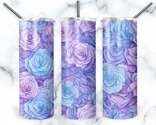 Lilac Roses 20 oz. Skinny Tumbler