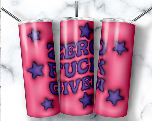 Zero Fucks Given 20 oz. Skinny Tumbler