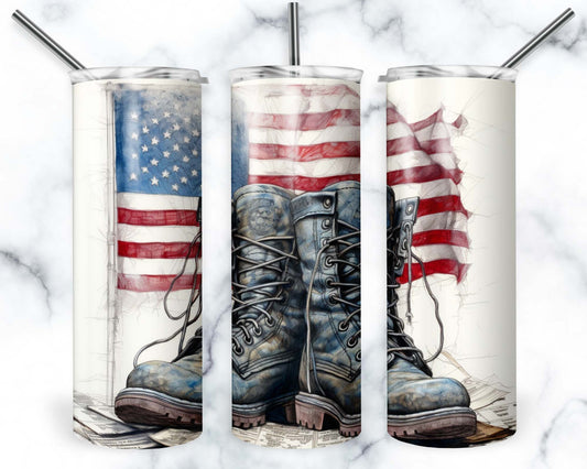 Army Boots 20 oz. Skinny Tumbler
