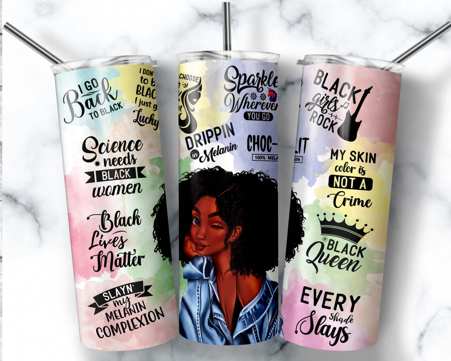 Black Women 20 oz. Skinny Tumbler