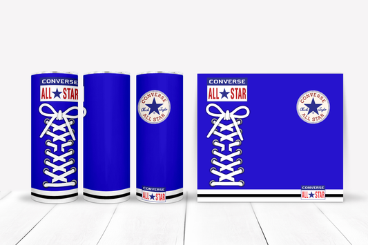 Blue Converses 20 oz. Skinny Tumbler