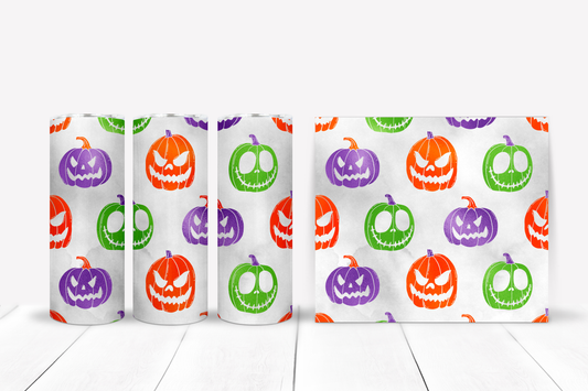 Halloween Colorful Spooky Pumpkins Tumbler