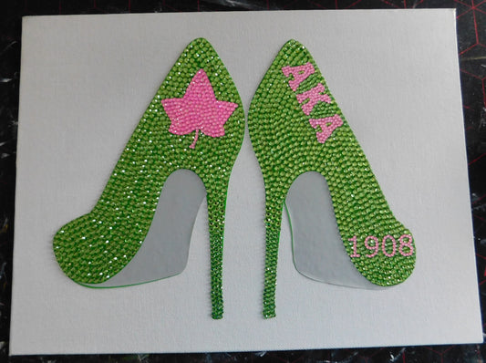 AKA Heeled Rhinestone Wall Art