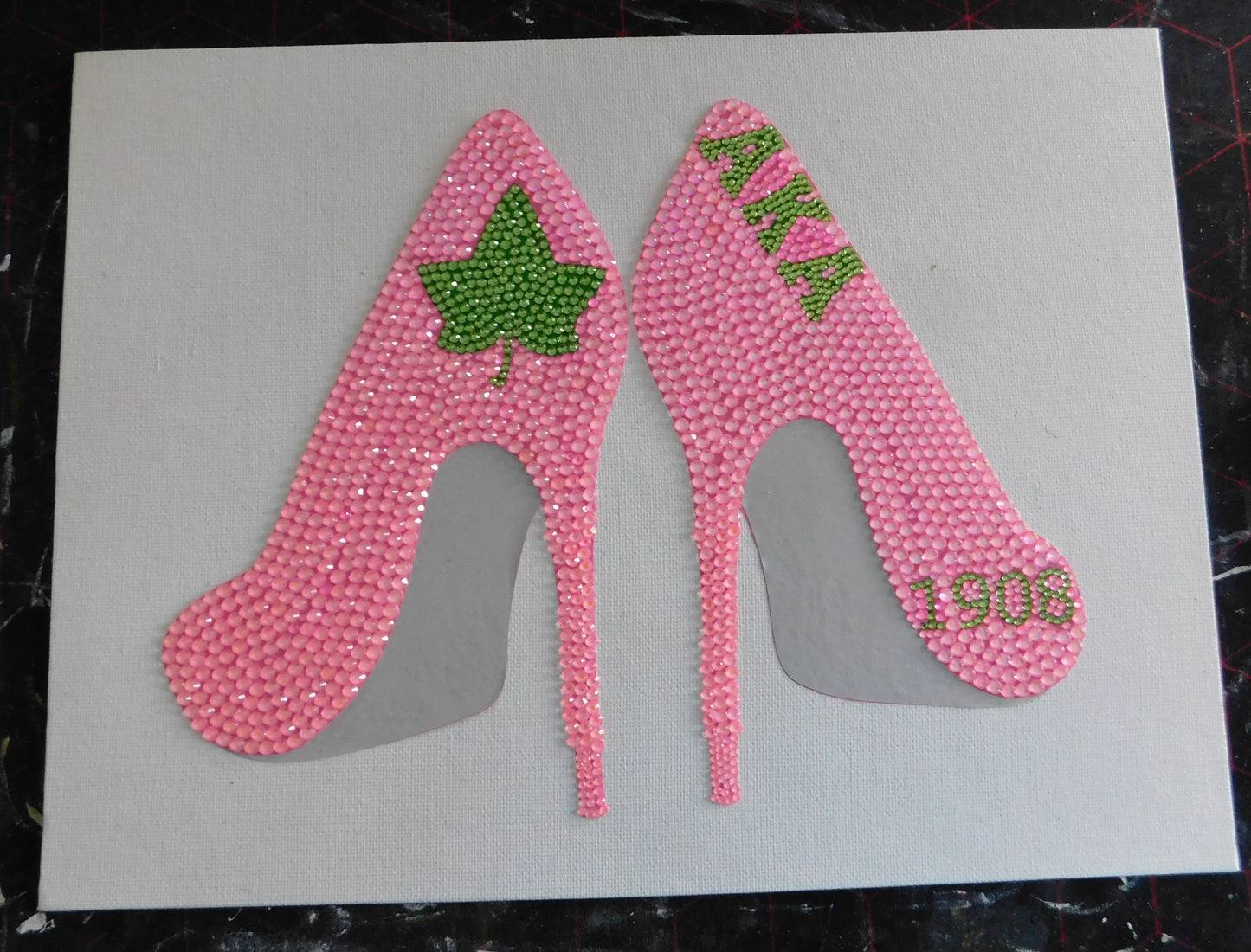 AKA Heeled Rhinestone Wall Art