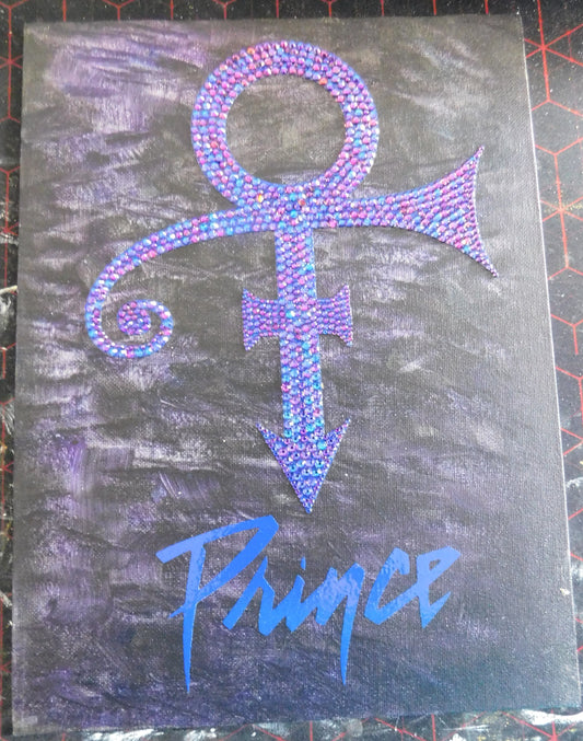 Prince Symbol Rhinestone Wall Art