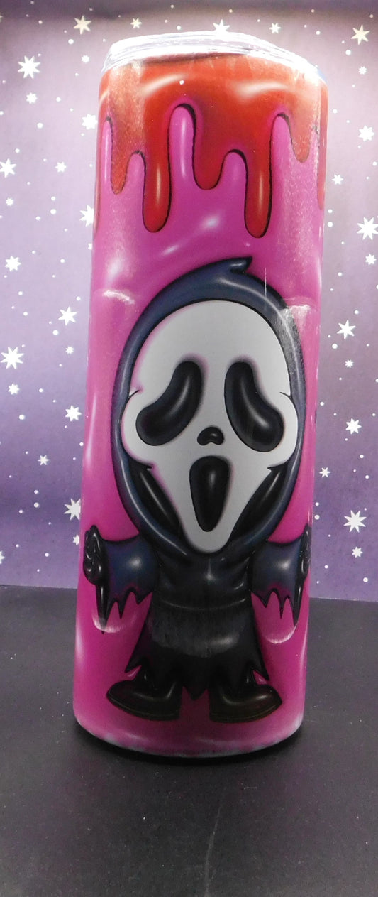 3D Puffed GhostFace Bloody Drip 20 oz. Tubmler