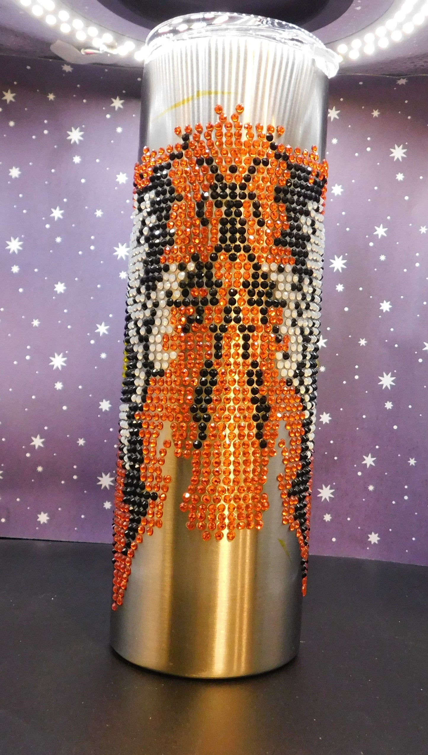 Tiger Eyes Rhinestone 30 oz. Skinny Tumbler