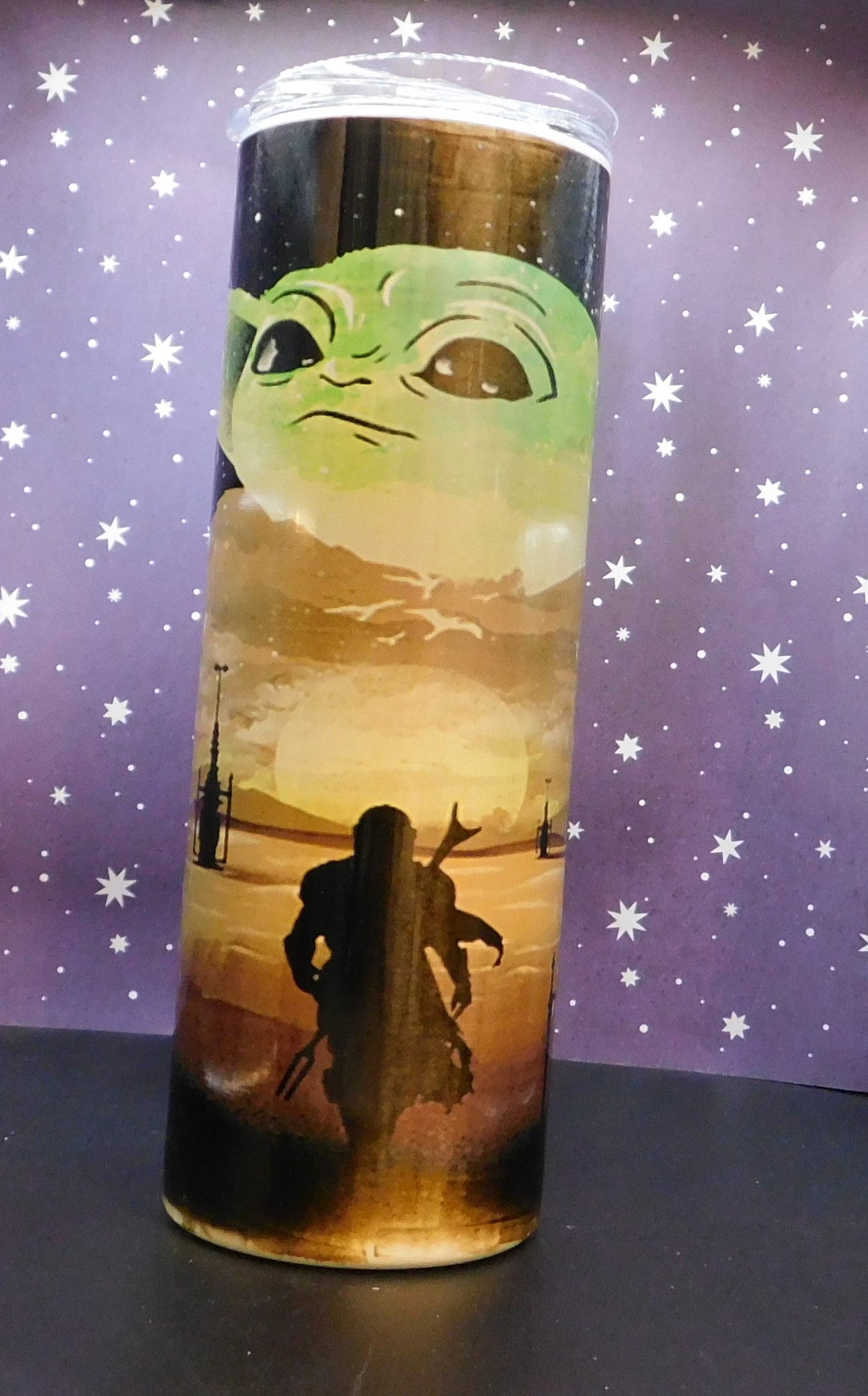 Baby Yoda Mandalorian 20 oz. Skinny Tumbler