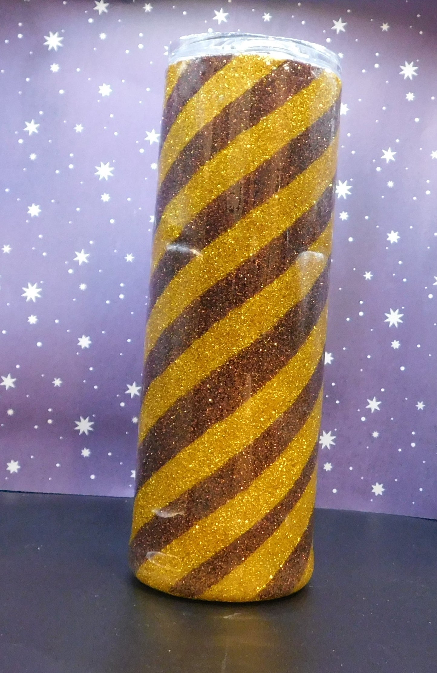 Brown & Gold Swirl 20 oz. Skinny Tumbler
