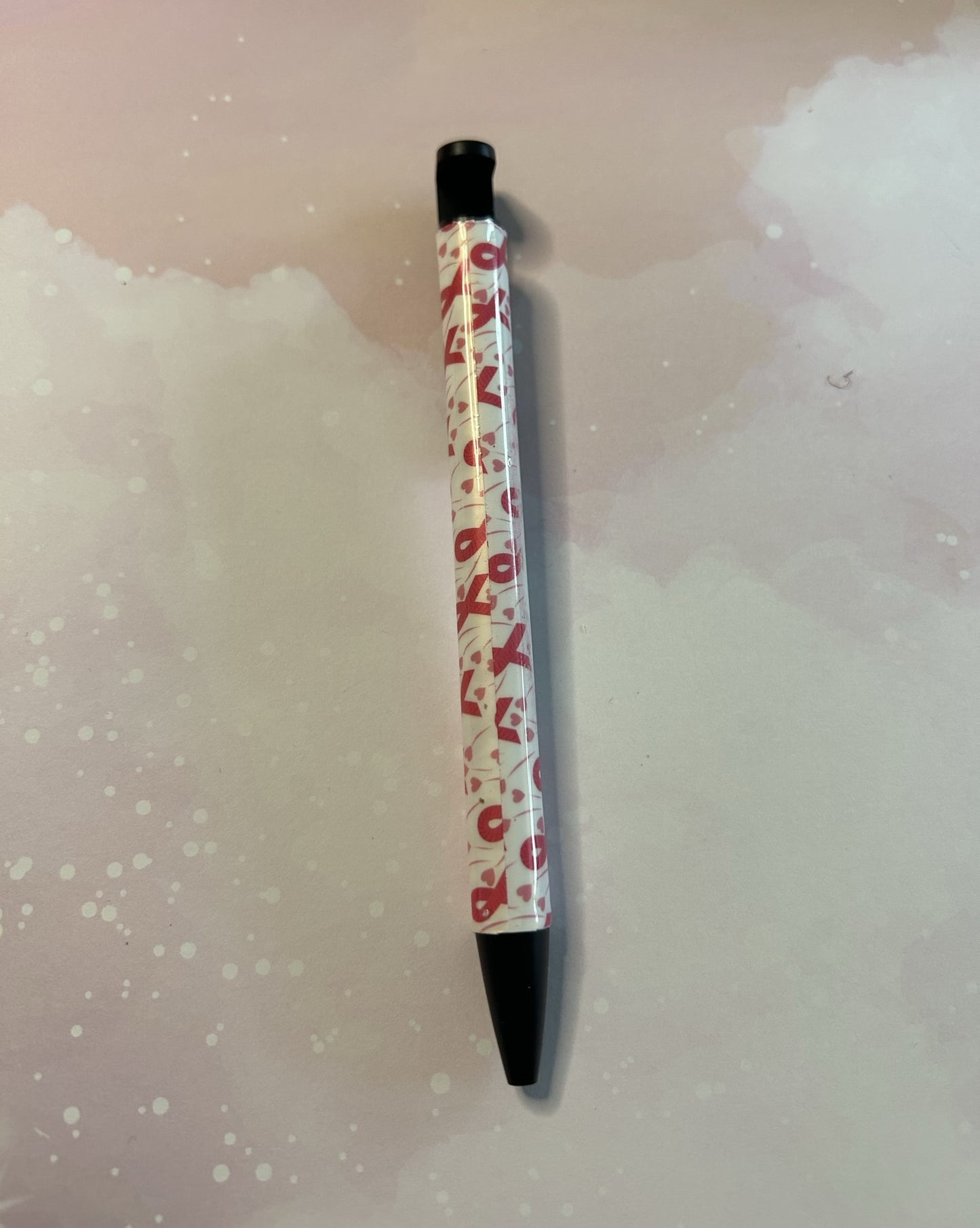 Pink & White Ribbon Breast Cancer Awareness Pen