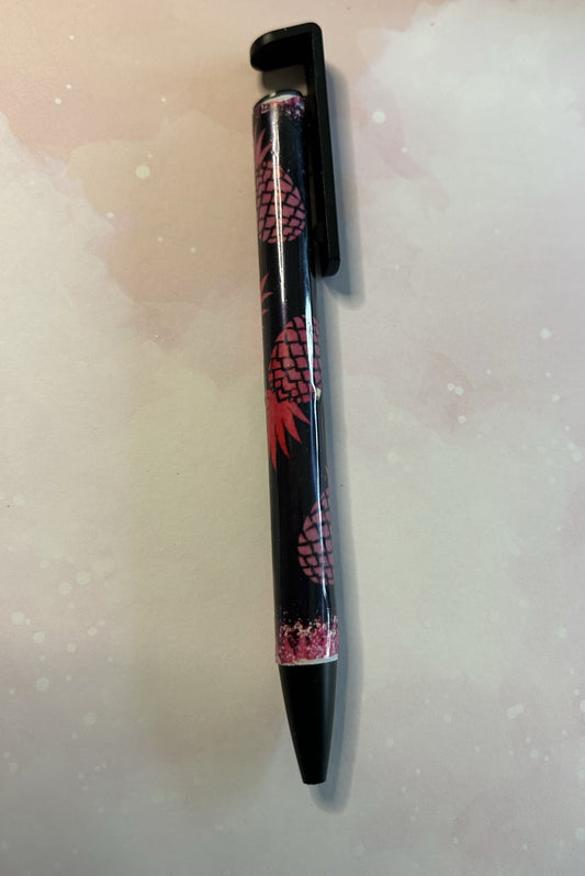 Black & Pink Pineapple Pen