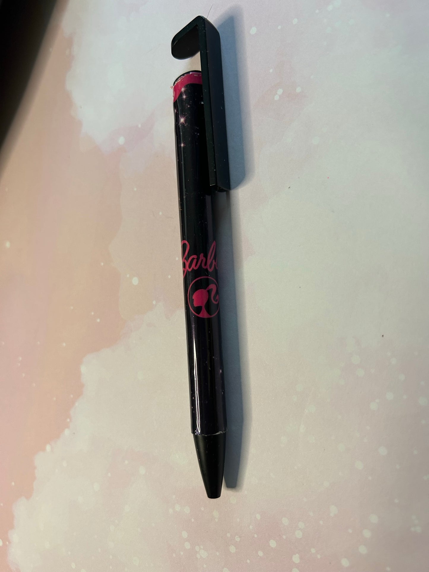 Black and Pink Barbie Pen