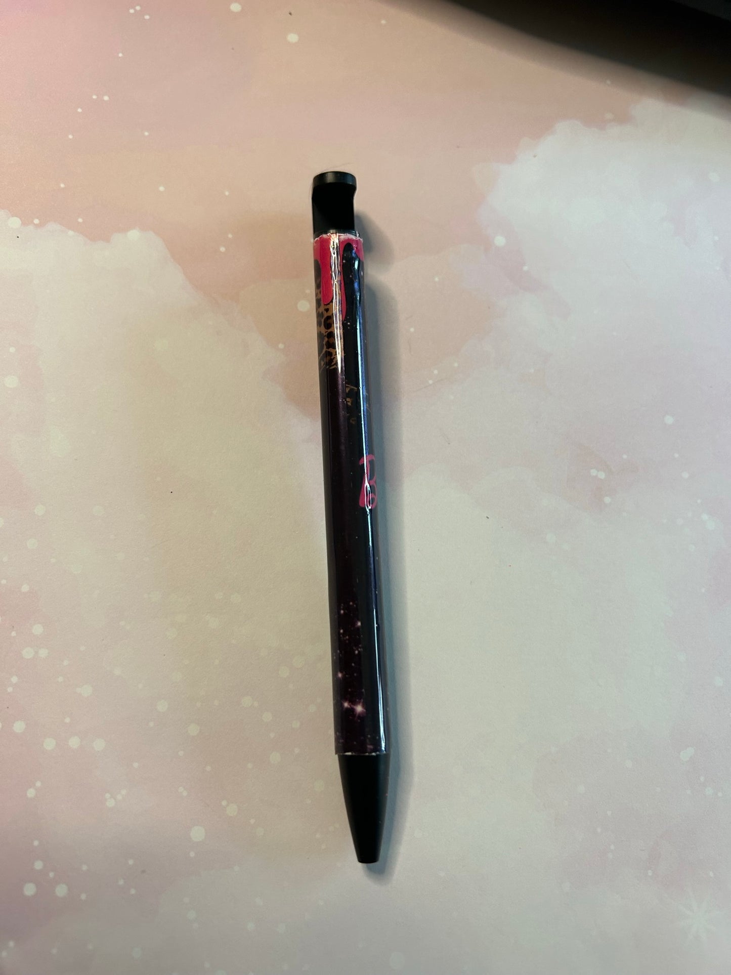Black and Pink Barbie Pen