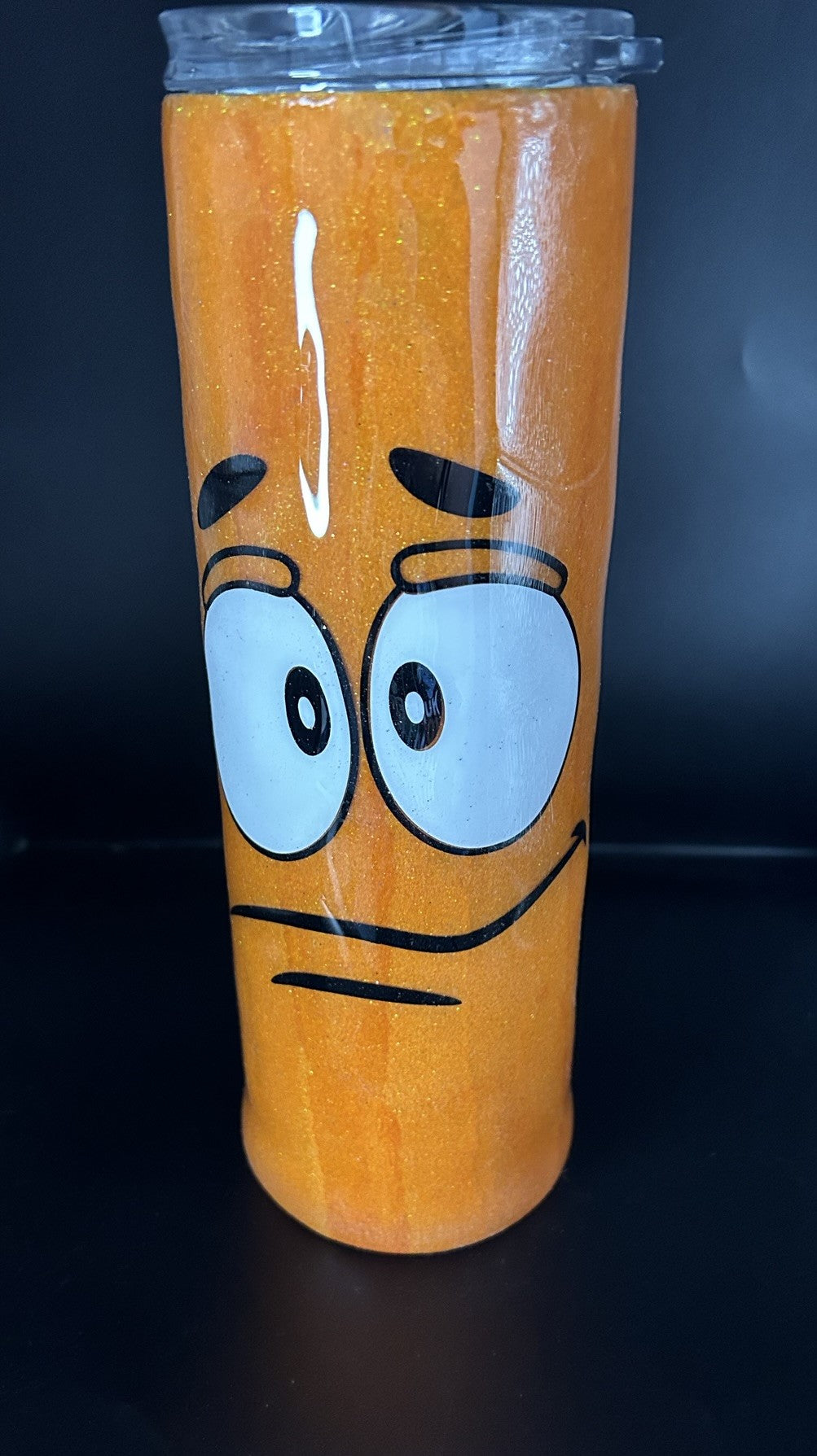 Orange Glittered M&M 30 oz. Skinny Tumbler