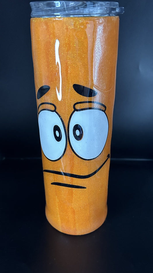 Orange Glittered M&M 30 oz. Skinny Tumbler