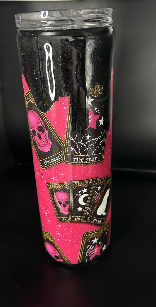 Tarot Card Black Drip 20 oz. Skinny Tumbler