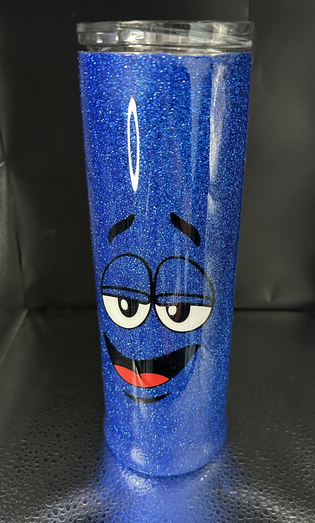 Blue Glittered M&M 30 oz. Skinny Tumbler