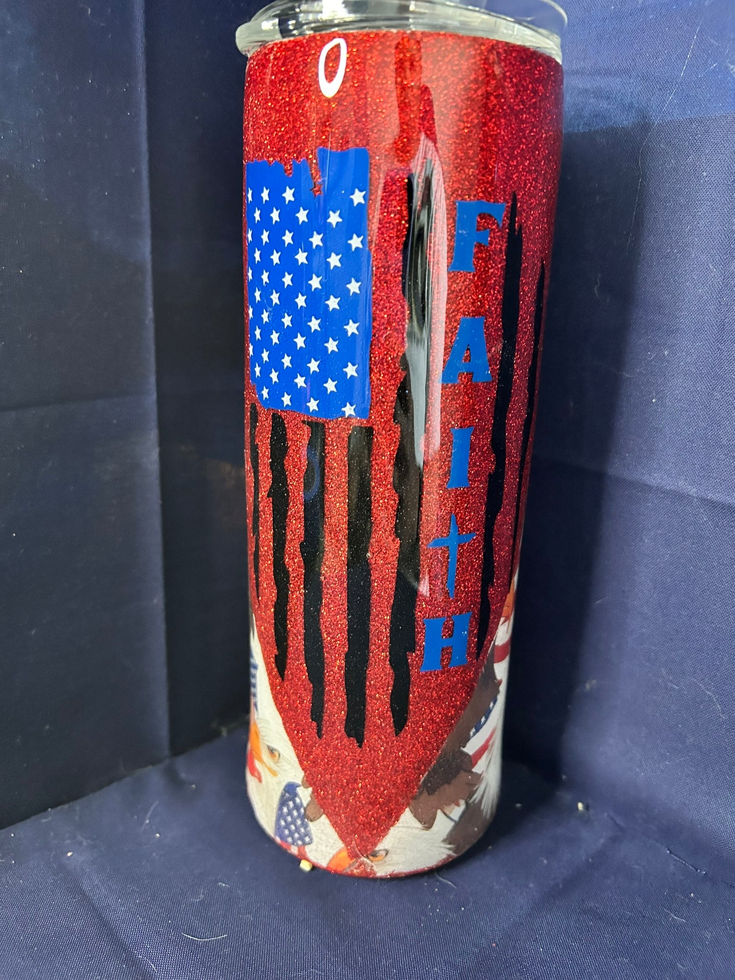 Faith Flag 20 oz. Skinny Tumbler