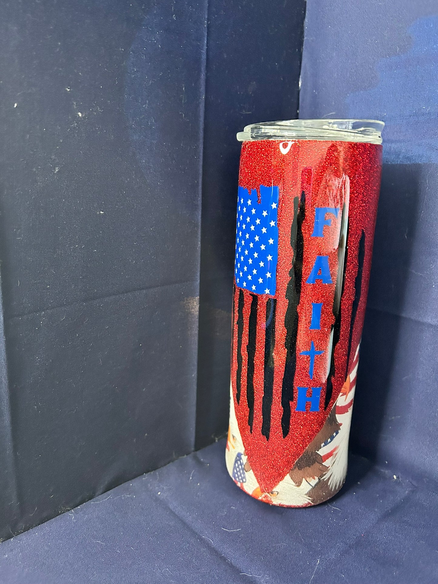 Faith Flag 20 oz. Skinny Tumbler