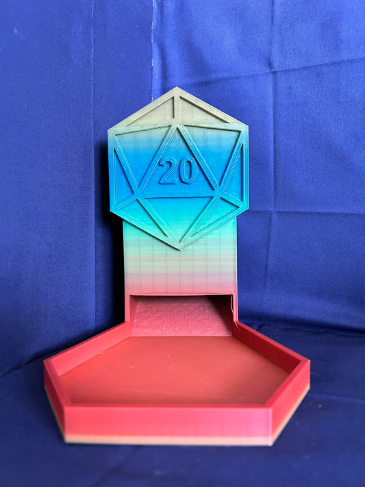 D20 Hexagon Dice Tower Rainbow
