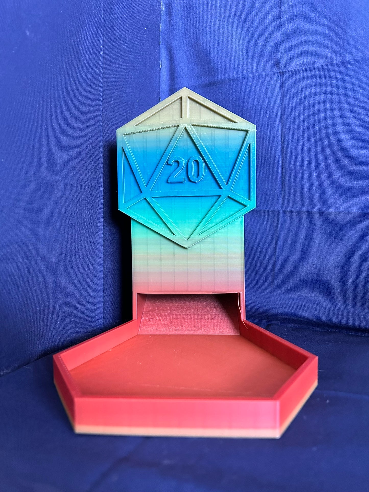 D20 Hexagon Dice Tower Rainbow