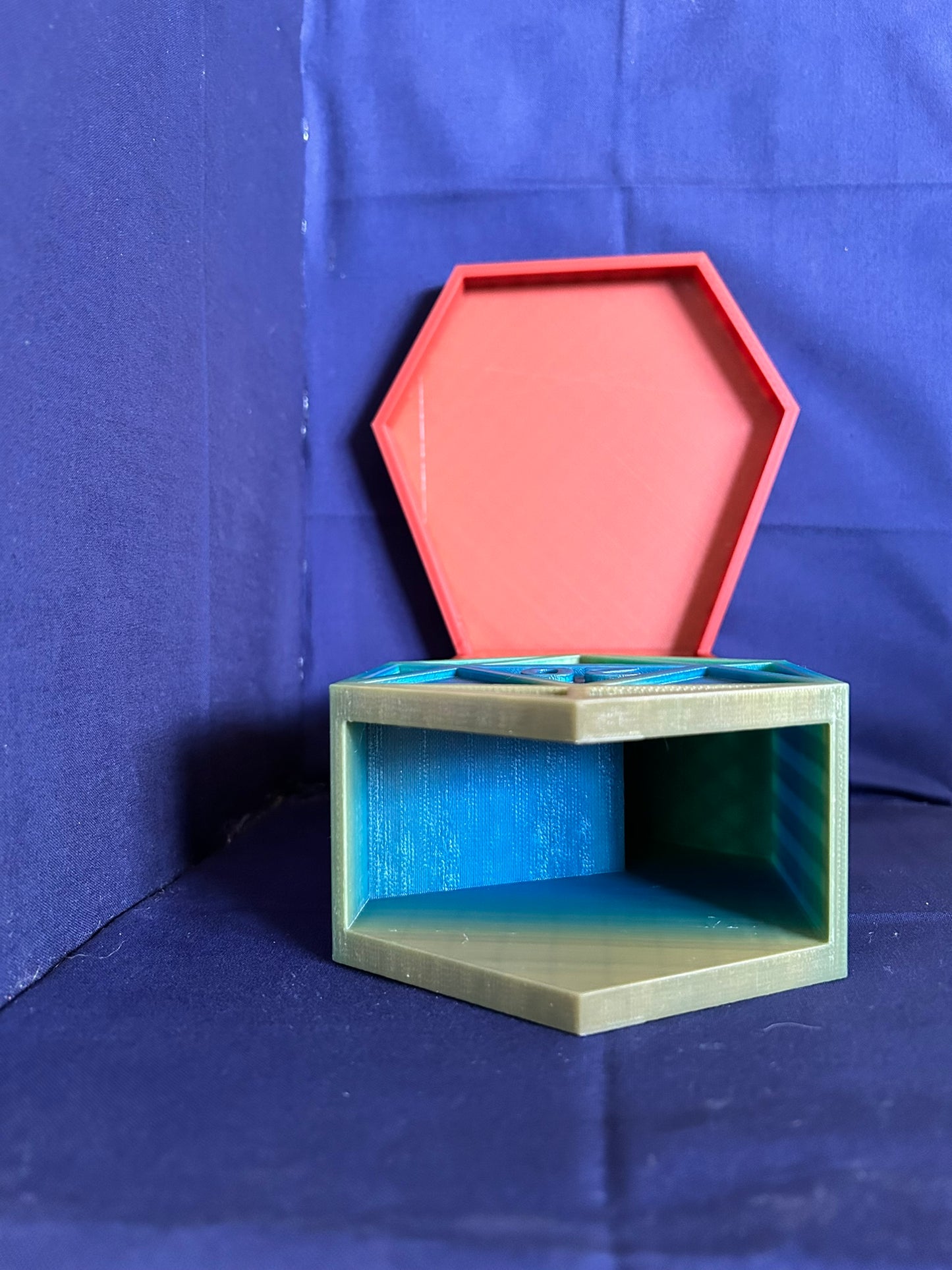 D20 Hexagon Dice Tower Rainbow