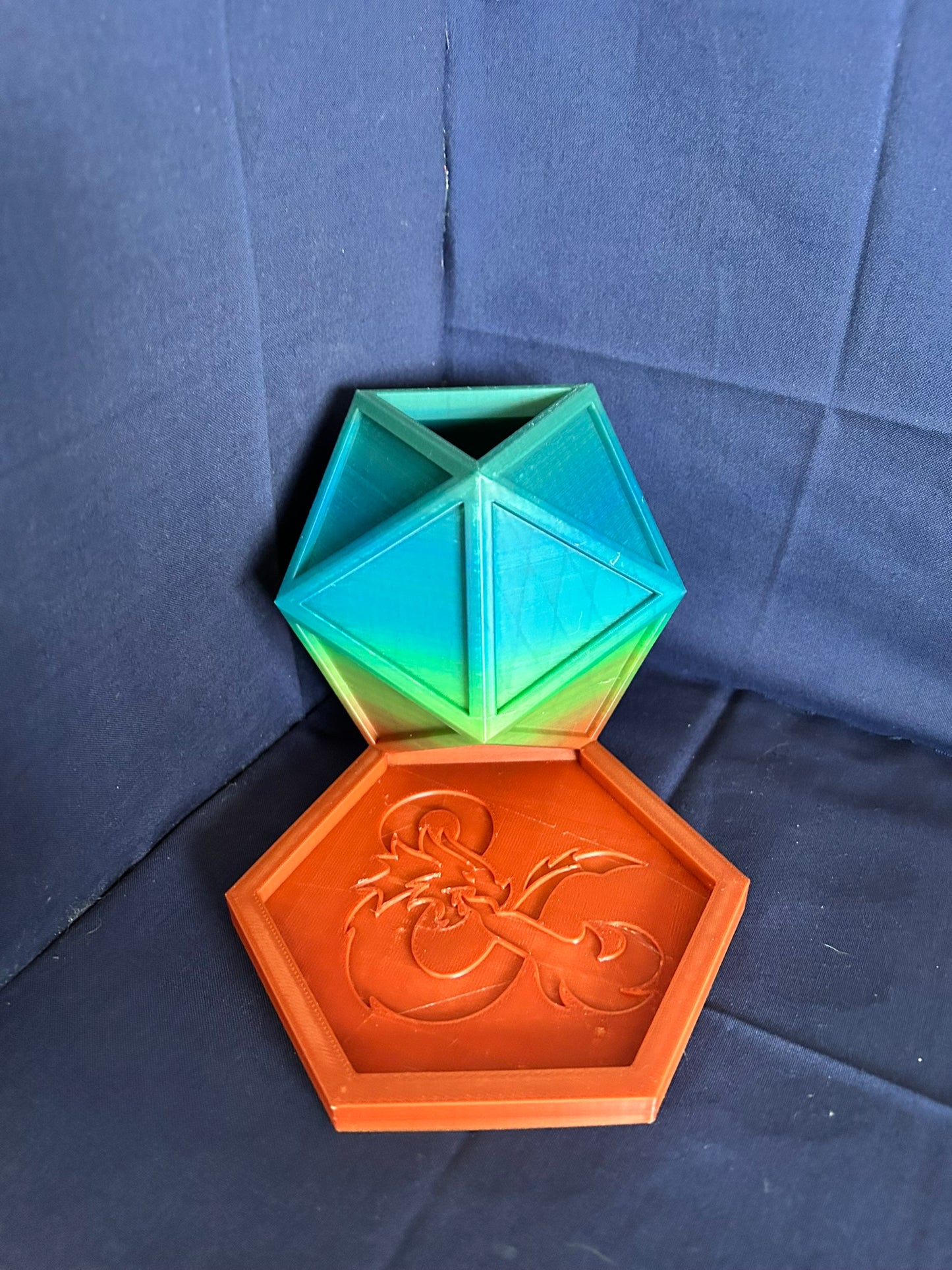 DnD D20 Dice Tower Rainbow