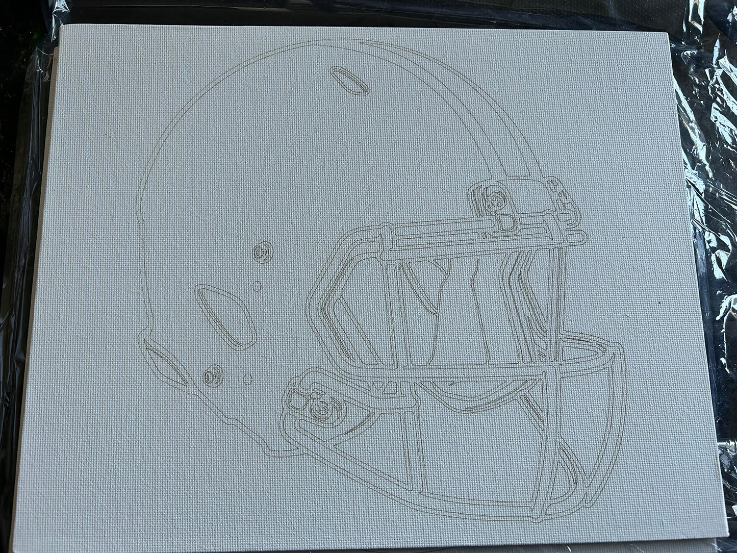 Pre-Printed Paint n' Sip Canvases - Football