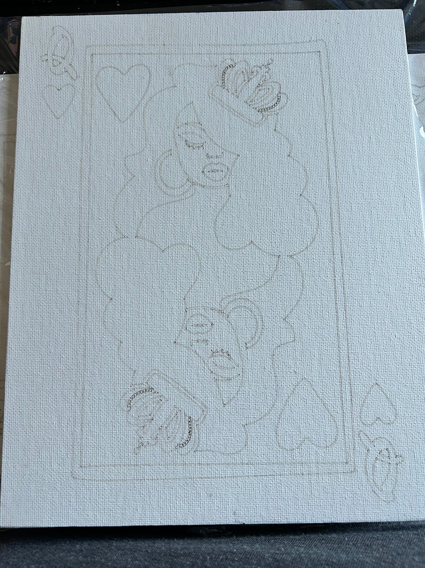 Pre-Printed Paint n' Sip Canvases - Queen Card